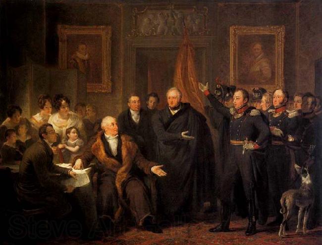 PIENEMAN, Jan Willem. The Triumvirate Assuming Power on behalf of the Prince of Orange, 21 November 1813 Spain oil painting art